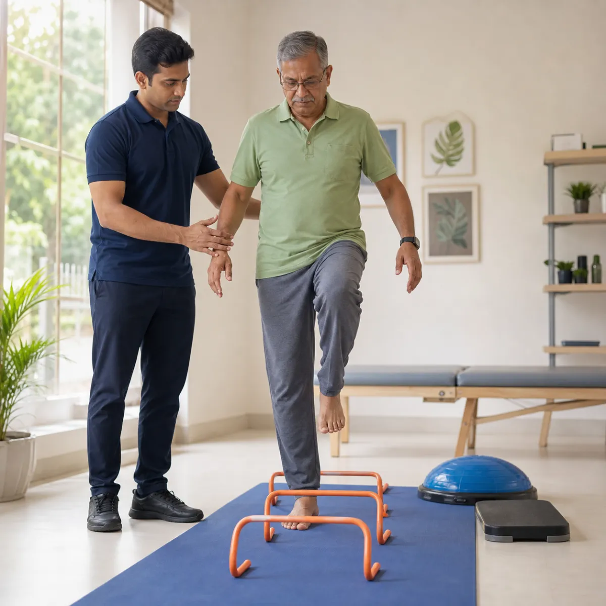 Physiotherapist assessing symptoms and functional limitations relevant to Balance and Coordination Training in Kolkata