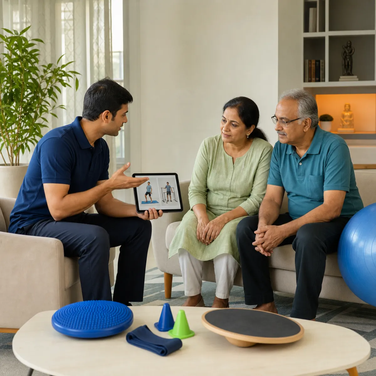 CareMotion physiotherapist delivering a personalized Balance and Coordination Training service in Kolkata