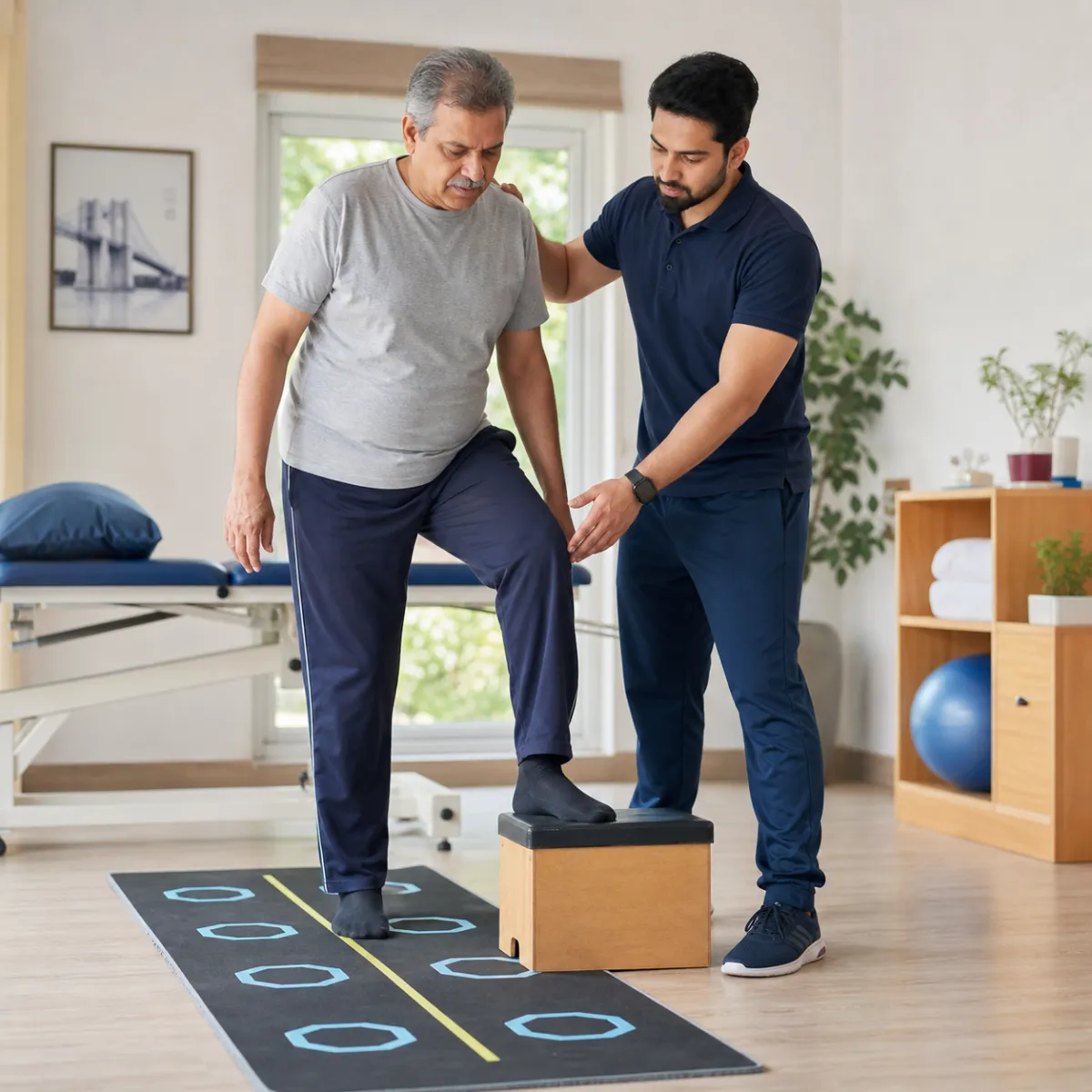 Physiotherapist assessing symptoms and functional limitations relevant to Cardiac Rehabilitation in Kolkata