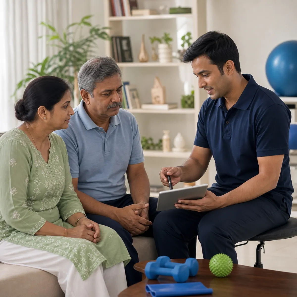 CareMotion physiotherapist delivering a personalized Cardiac Rehabilitation service in Kolkata