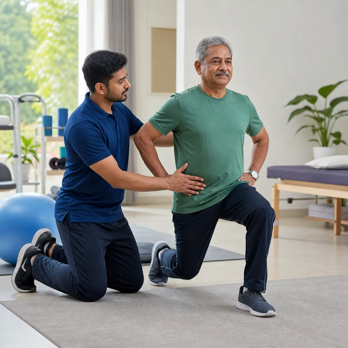 Physiotherapist guiding a structured Cardiac Rehabilitation treatment session in Kolkata