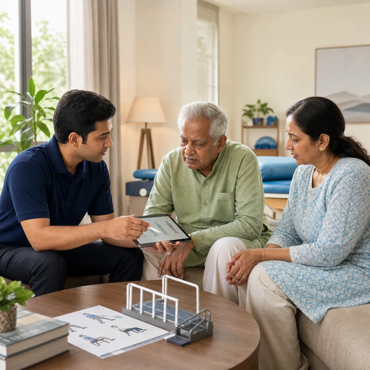 CareMotion physiotherapist delivering a personalized Dementia and Alzheimer's Mobility Care service in Kolkata