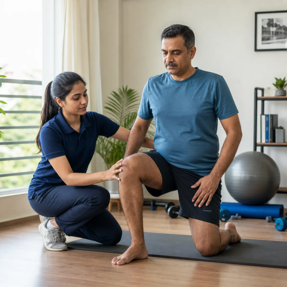 Physiotherapist assessing symptoms and functional limitations relevant to Fitness & Conditioning in Kolkata