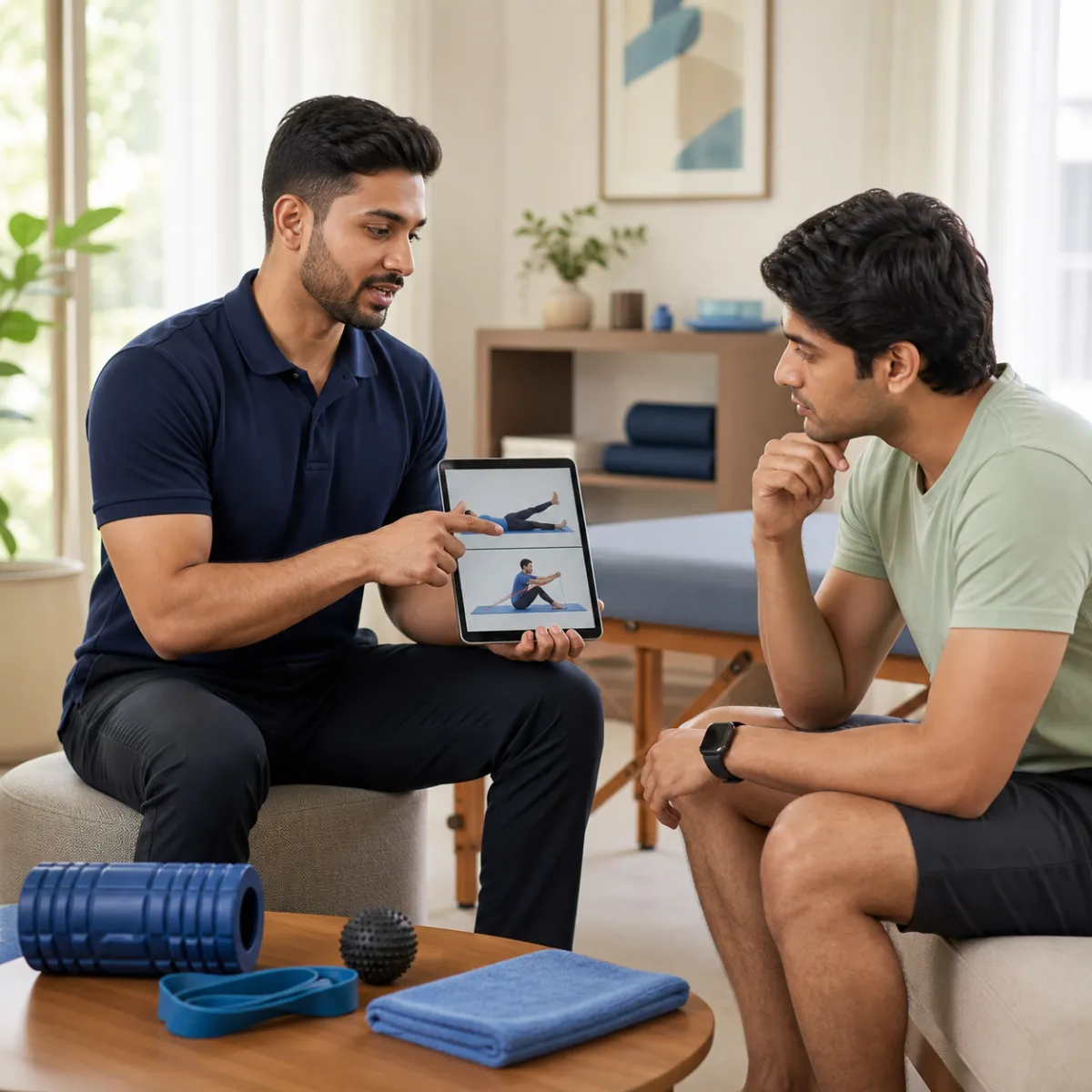 CareMotion physiotherapist delivering a personalized Fitness & Conditioning service in Kolkata