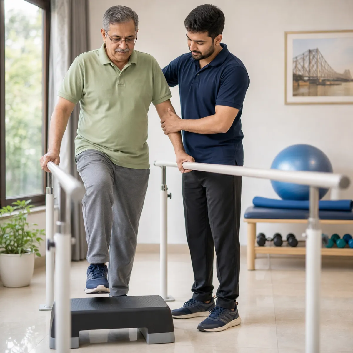 Evidence-informed techniques and equipment used during Geriatric Exercise Therapy in Kolkata