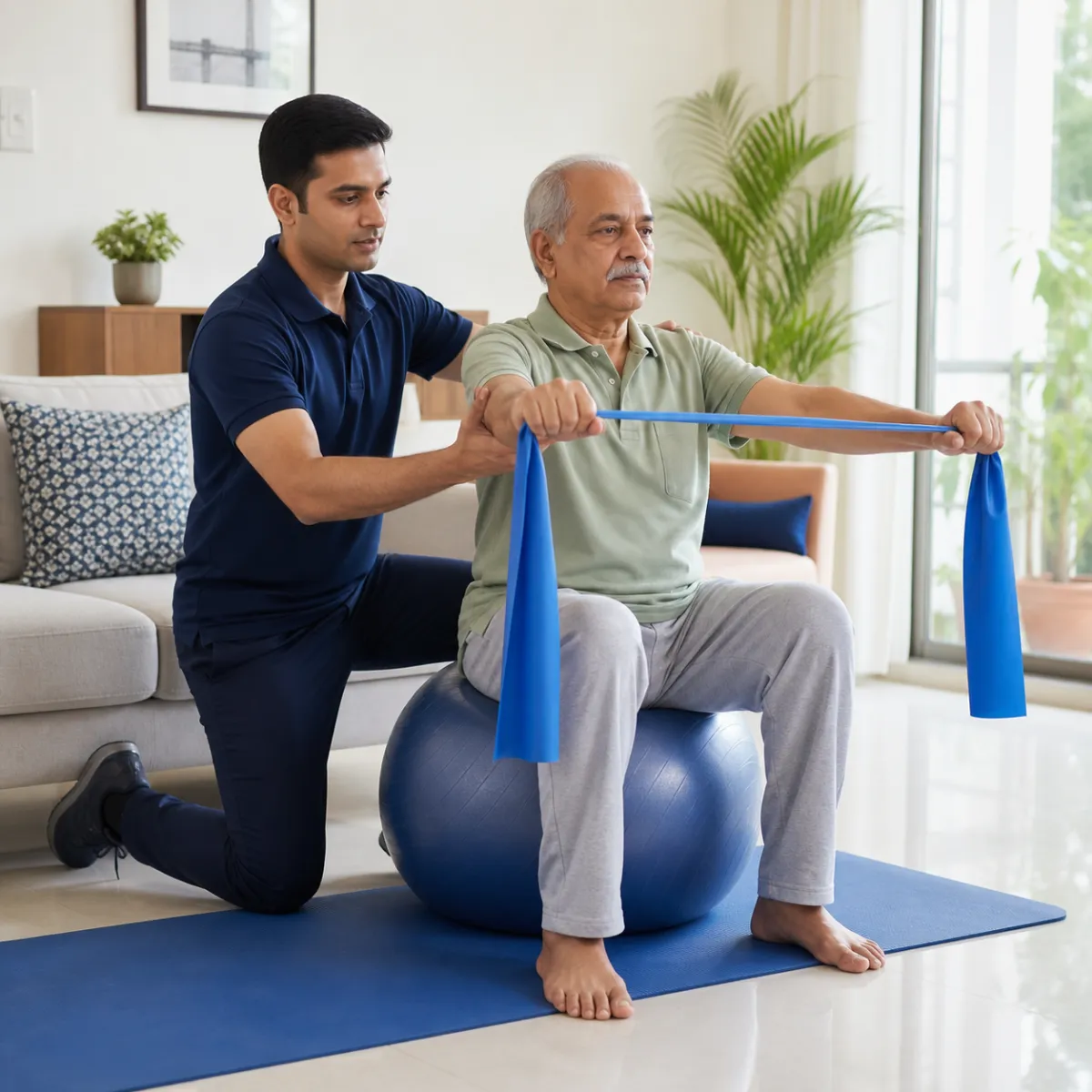 Arranging home physiotherapy for an older family member