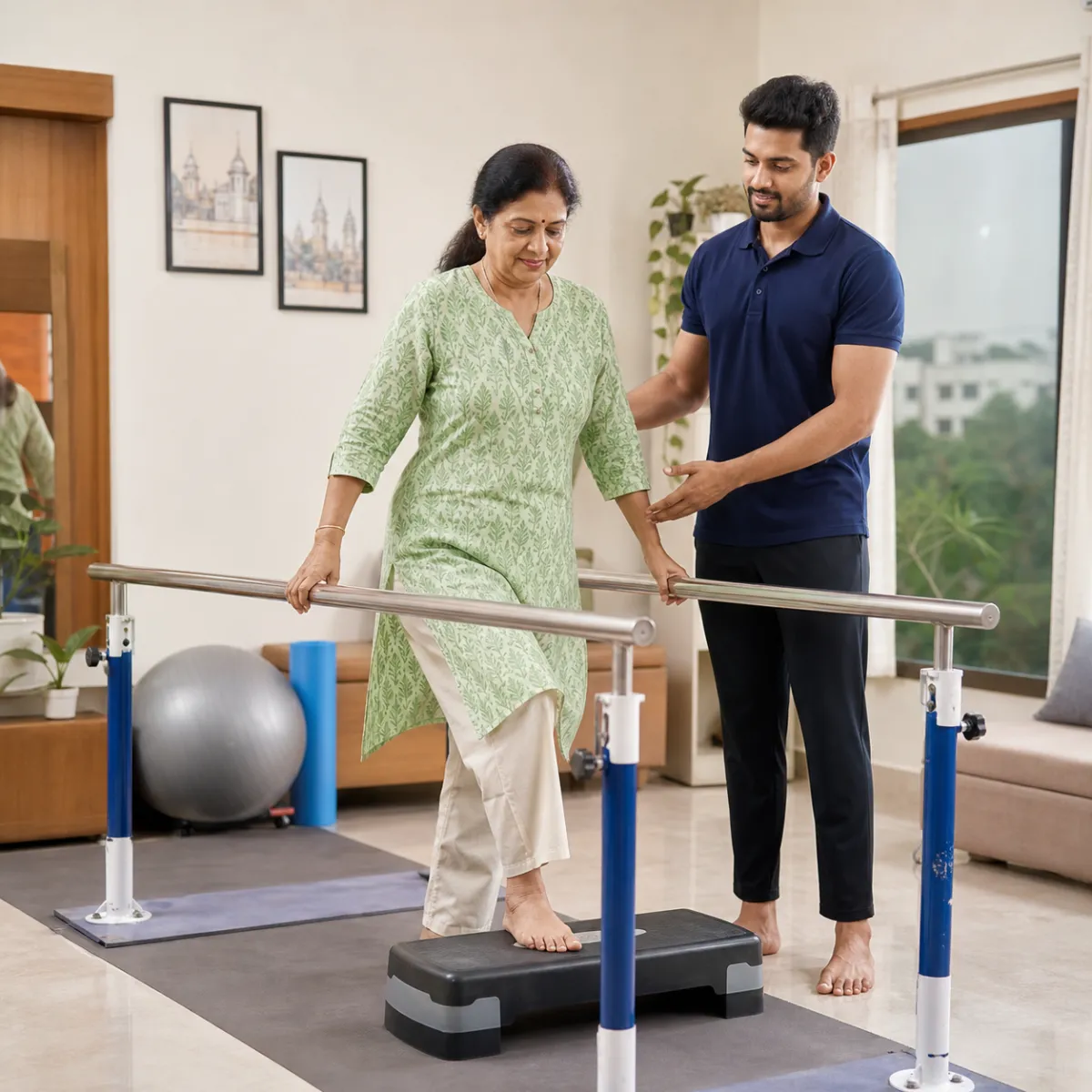 Patient participating in a goal-focused Low-Level Laser Therapy session with a physiotherapist in Kolkata