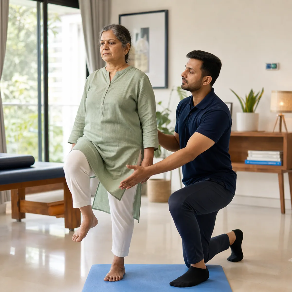 Physiotherapist assessing symptoms and functional limitations relevant to Oncology Physiotherapy in Kolkata
