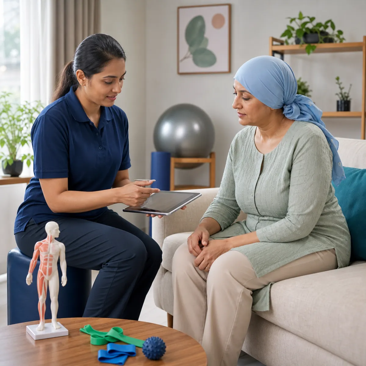 CareMotion physiotherapist delivering a personalized Oncology Physiotherapy service in Kolkata