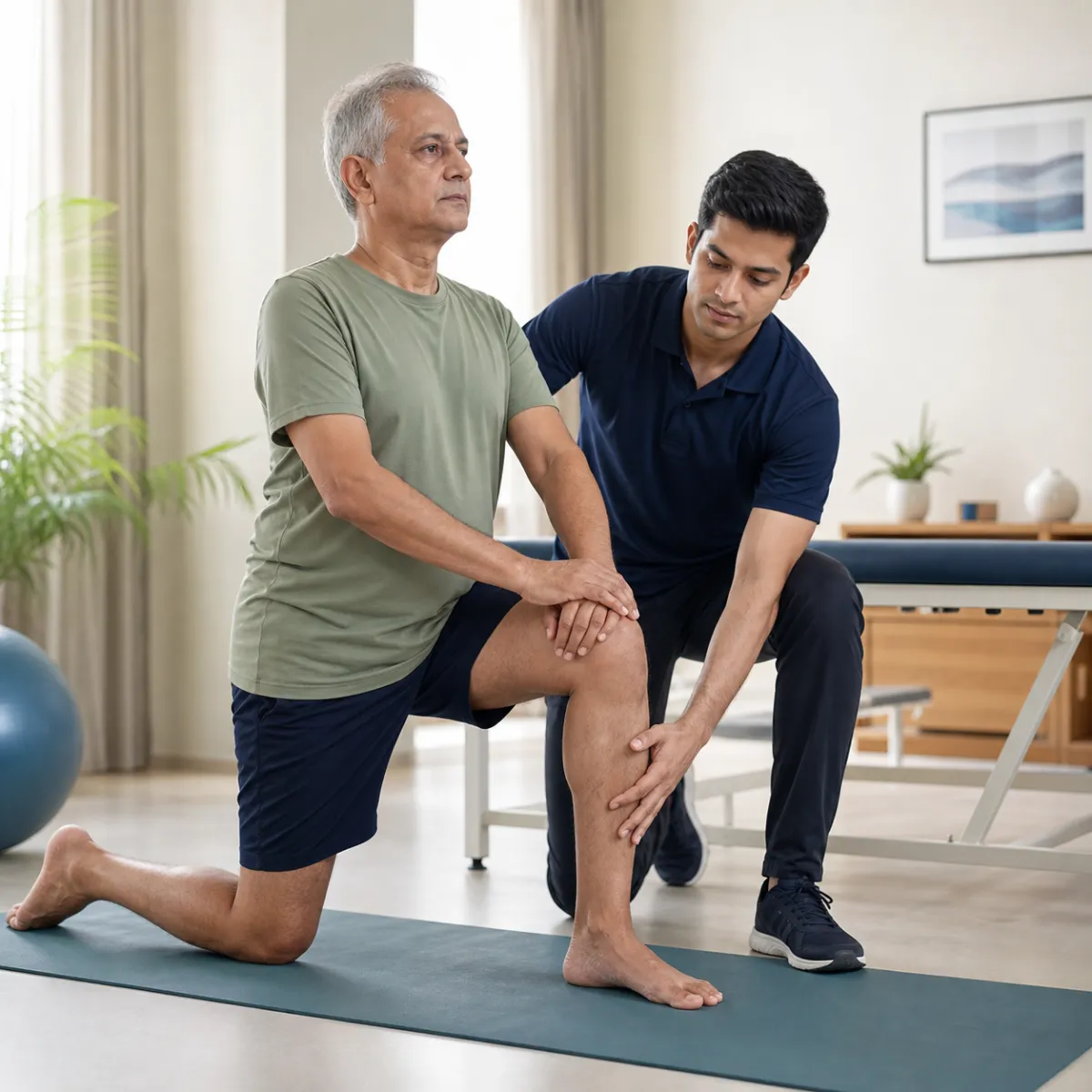 Physiotherapist assessing symptoms and functional limitations relevant to Orthopedic Rehabilitation in Kolkata