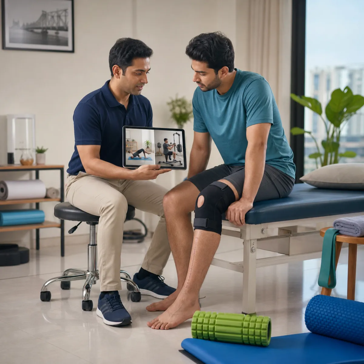 CareMotion physiotherapist delivering a personalized Orthopedic Rehabilitation service in Kolkata