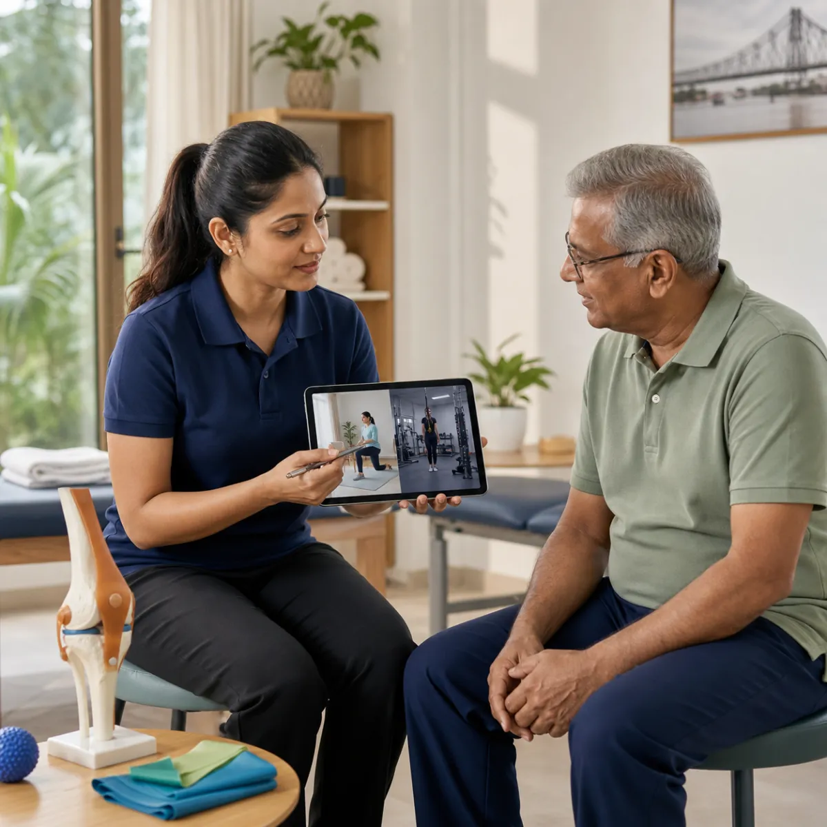 CareMotion physiotherapist delivering a personalized Osteoarthritis Treatment service in Kolkata