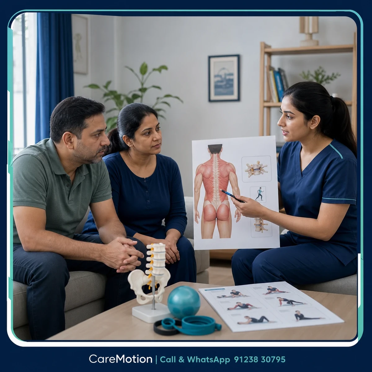 Physiotherapist providing individualized Patient Health Education in Kolkata