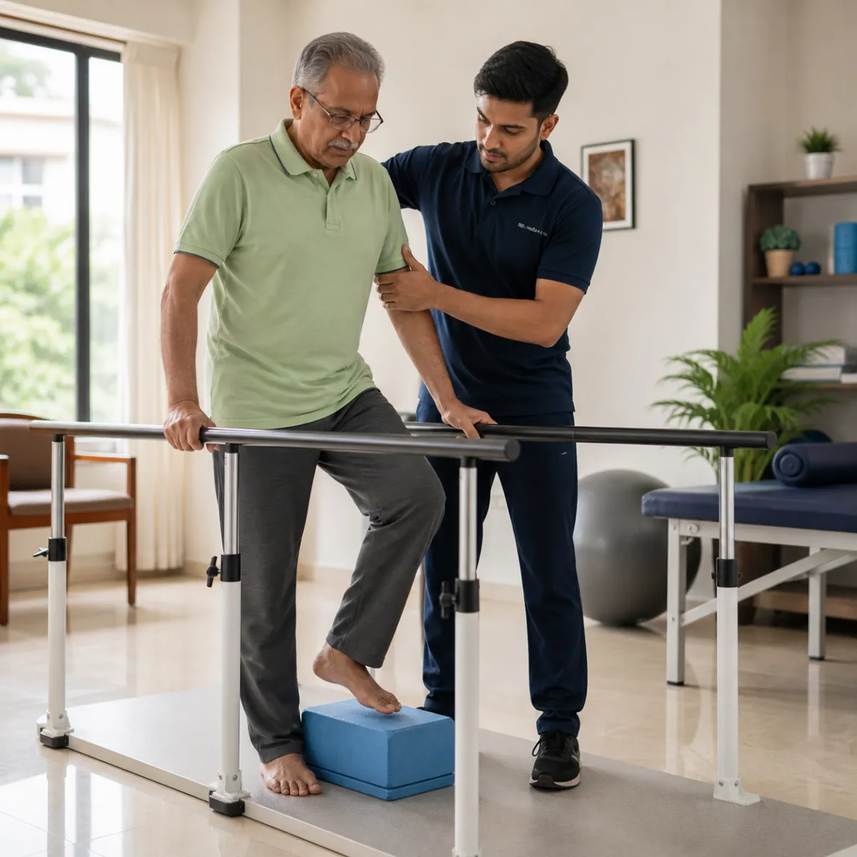 Physiotherapist assessing symptoms and functional limitations relevant to Peripheral Neuropathy Rehabilitation in Kolkata