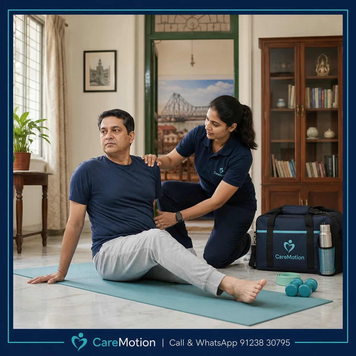 Physiotherapist assessing a wide range of conditions for a local patient in Park Circus