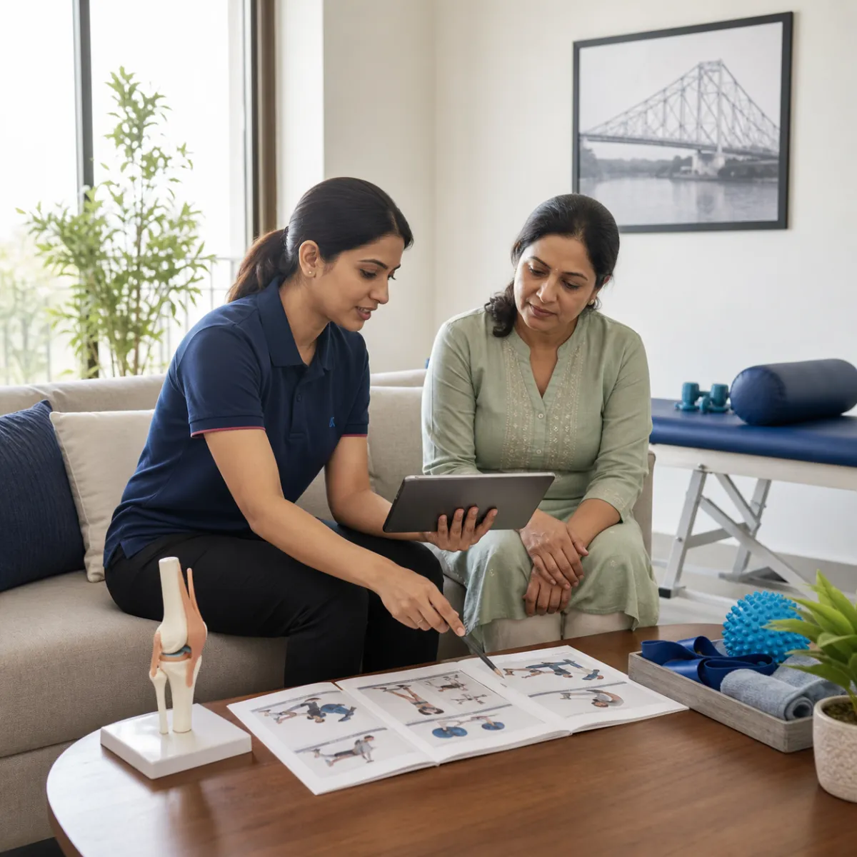 CareMotion physiotherapist delivering a personalized Post Surgical Rehabilitation service in Kolkata