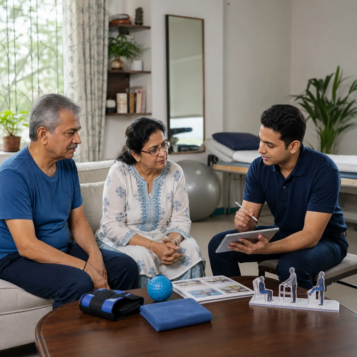 CareMotion physiotherapist delivering a personalized Stroke Rehabilitation service in Kolkata