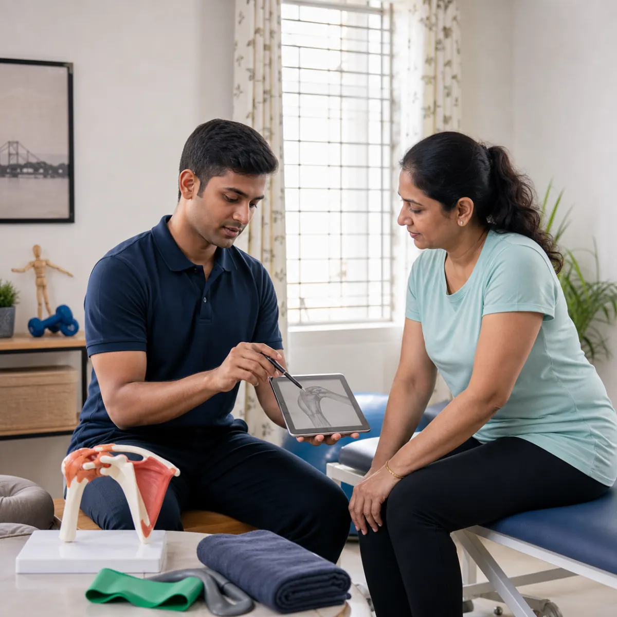CareMotion physiotherapist delivering a personalized Tendinitis and Bursitis Treatment service in Kolkata