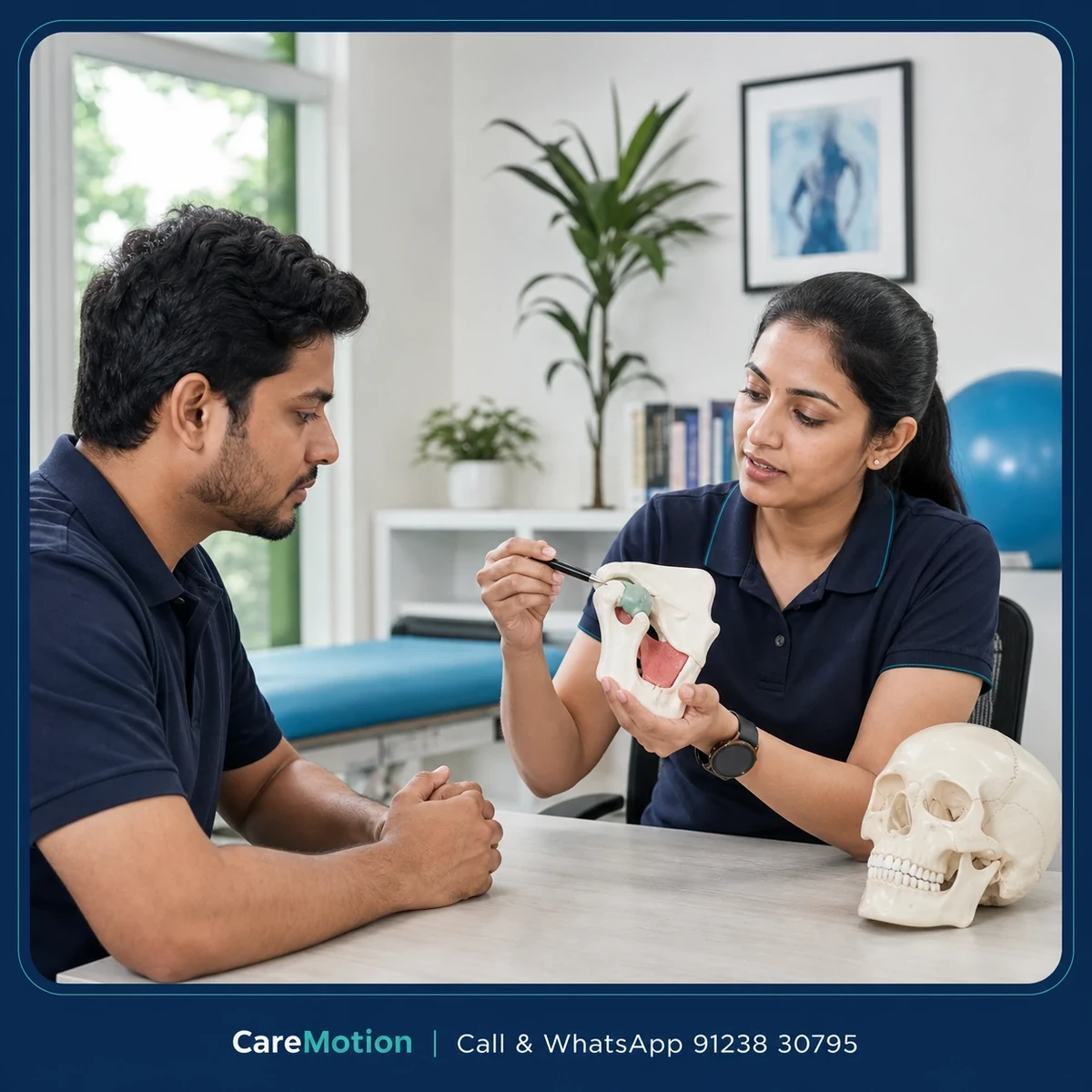 Physiotherapist completing an individualized TMJ Physiotherapy assessment in Kolkata