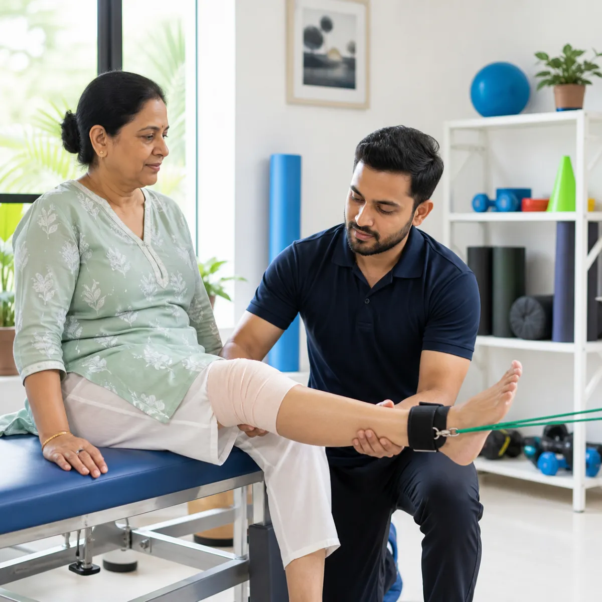 Evidence-informed techniques and equipment used during Total Knee Replacement Rehabilitation in Kolkata