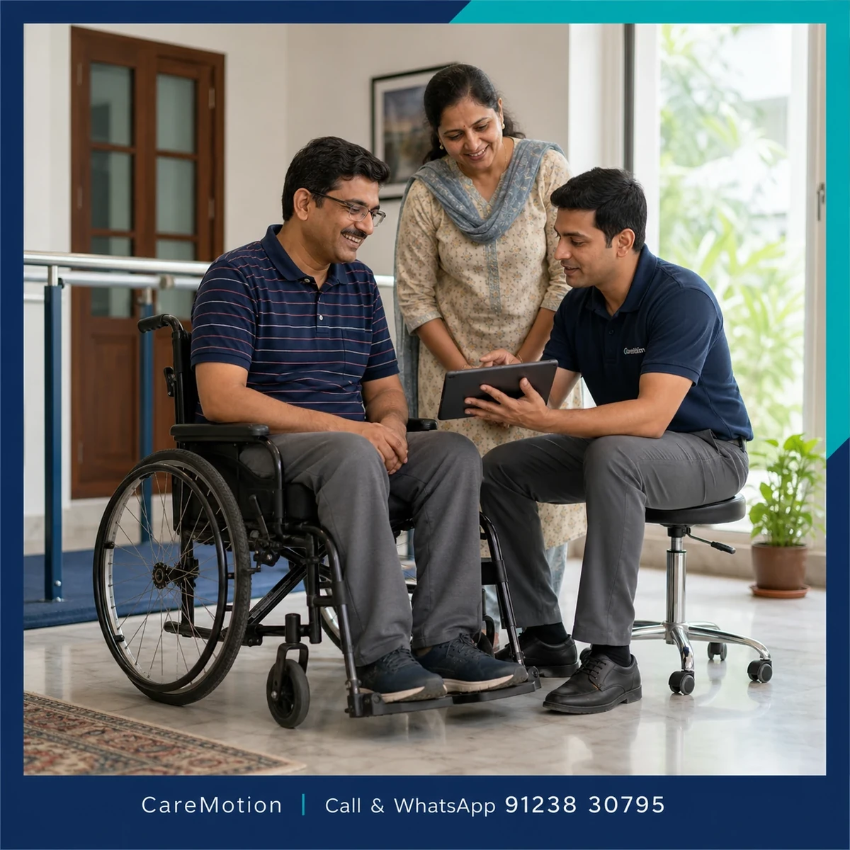 Contact CareMotion to discuss a Wheelchair Assessment and Training appointment in Kolkata